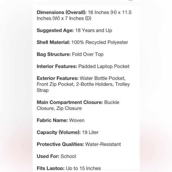 Puffer 16" Backpack Tan - Open
Story new 🆕 - Picture 8 of 10